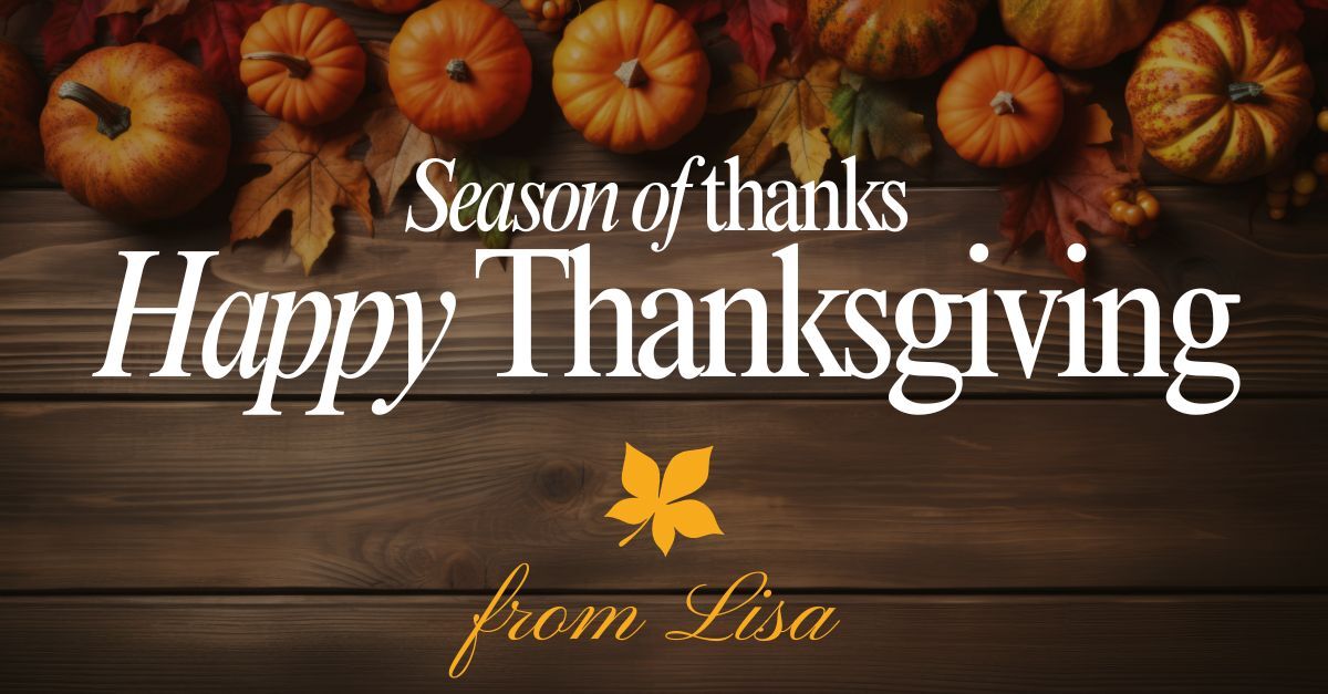 Happy Thanksgiving Wishes from Lisa cover