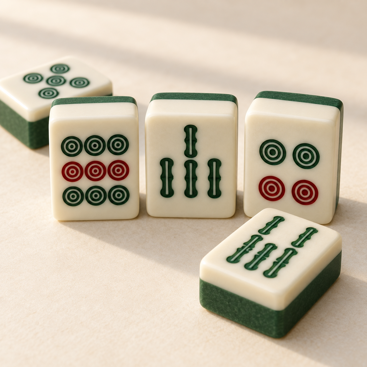 Mahjong tiles illustration