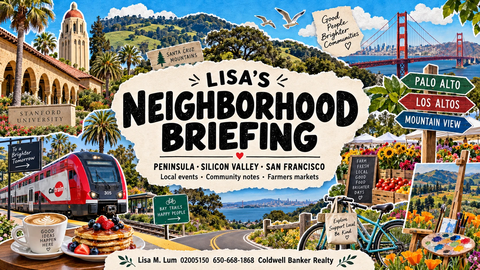 Lisa’s Neighborhood Briefing: Peninsula landmarks, local events, art, cycling, and farmers markets